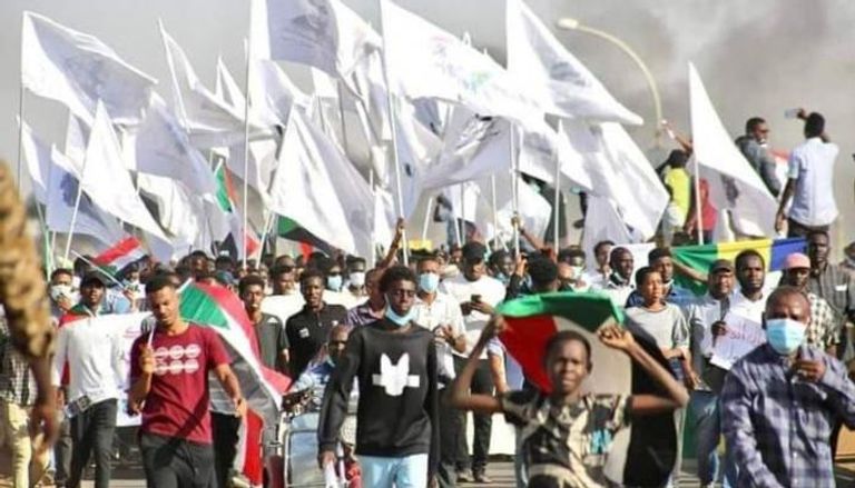 جانب من مظاهرات السودانيين