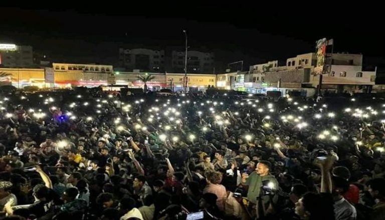 صورة متداولة على مواقع التواصل الاجتماعي للاحتفالات في اليمن