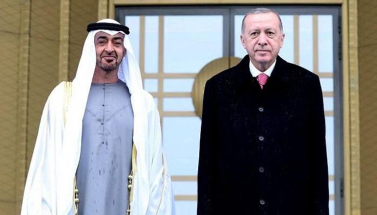 ولي عهد أبوظبي والرئيس التركي في لقاء مؤخرا