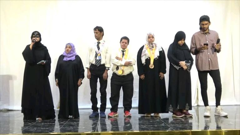 أصحاب الهمم خلال الاحتفال