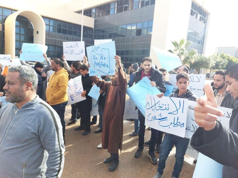 جانب من لقاء عماد السايح والهادي الصغير (مفوضية انتخابات ليبيا)