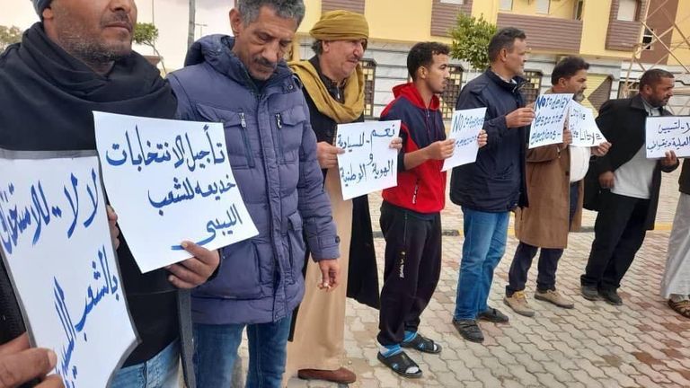 جانب من لقاء عماد السايح والهادي الصغير (مفوضية انتخابات ليبيا)