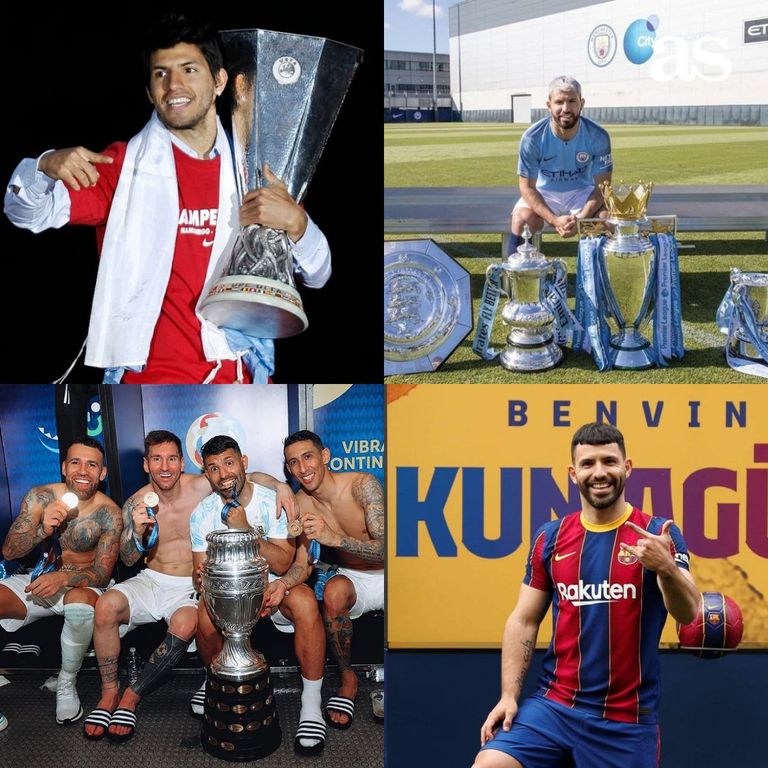 سيرجيو أجويرو مهاجم برشلونة السابق