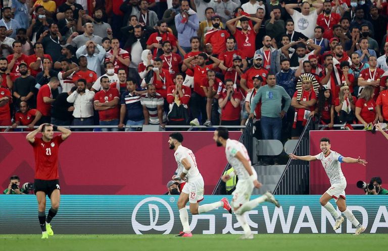 مباراة مصر وتونس في كأس العرب 2021