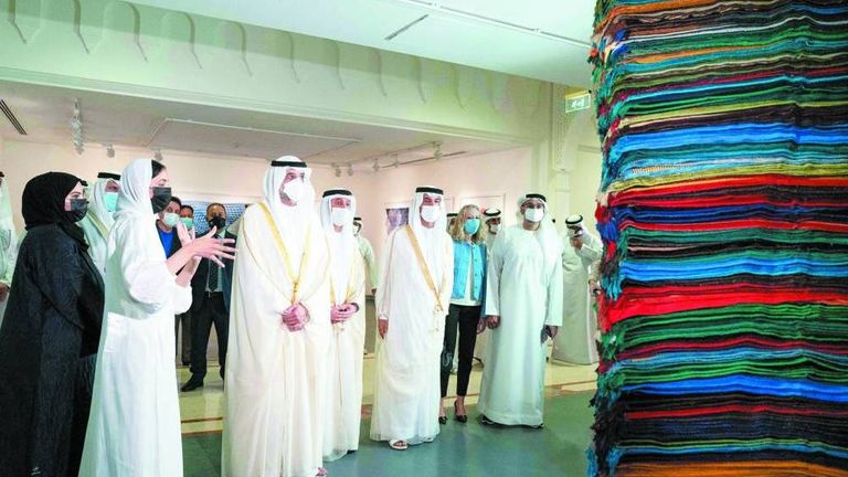 الشيخ سلطان بن محمد بن سلطان القاسمي حضر مراسم الافتتاح