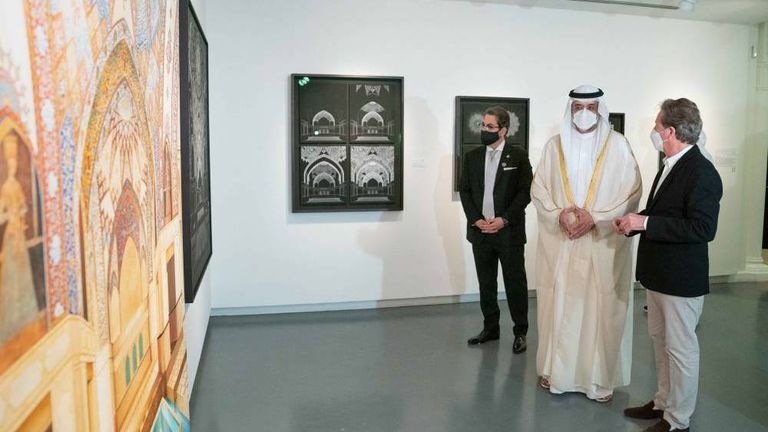 الشيخ سلطان بن محمد بن سلطان القاسمي حضر مراسم الافتتاح