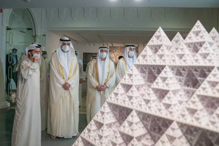 الشيخ سلطان بن محمد بن سلطان القاسمي حضر مراسم الافتتاح