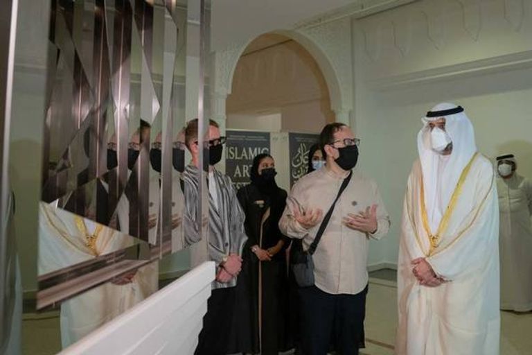 الشيخ سلطان بن محمد بن سلطان القاسمي حضر مراسم الافتتاح