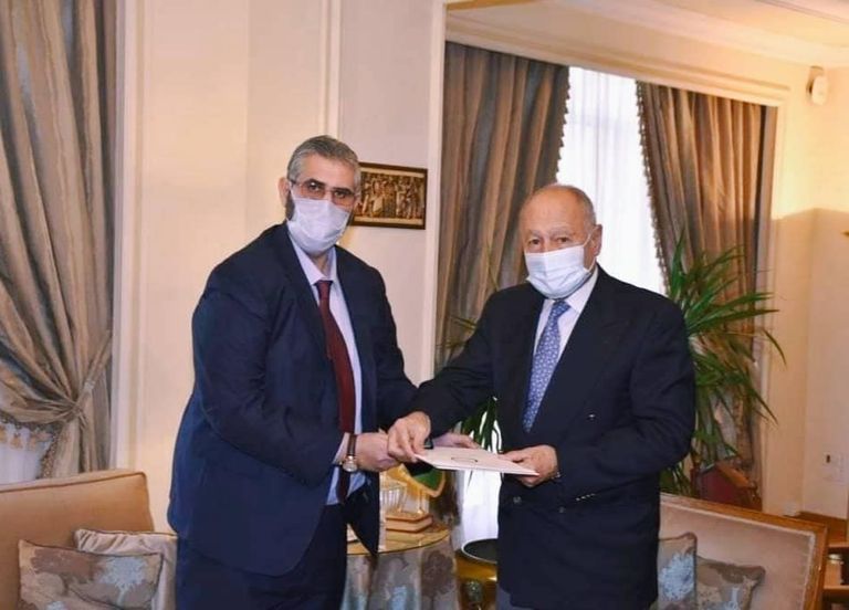 مندوب ليبيا والأمين العام للجامعة العربية أحمد أبو الغيط