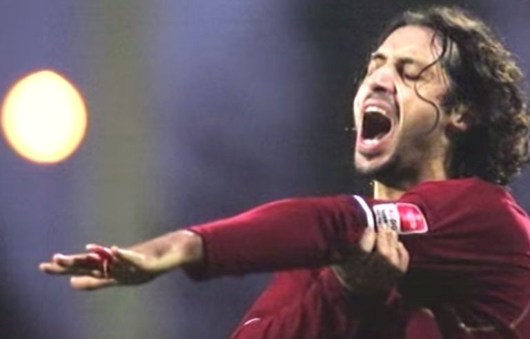 كريستيانو رونالدو أثناء الاحتفال بالتسجيل في أرسنال