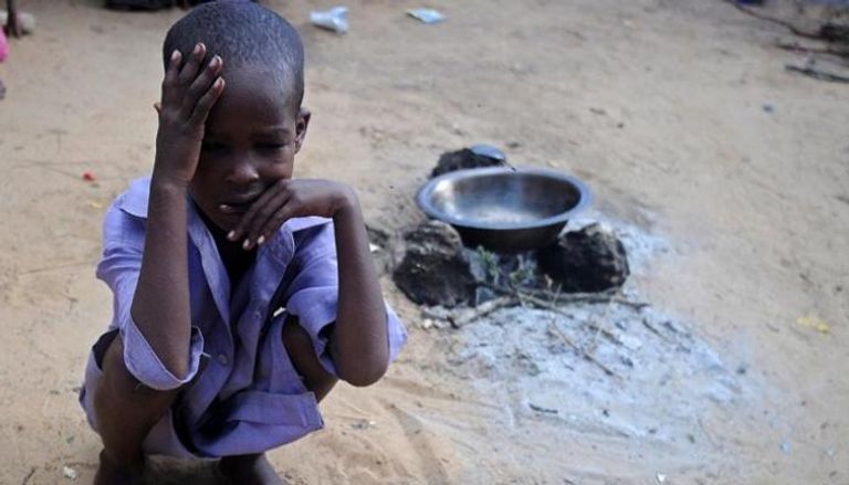 طفل في مخيم للنازحين بالعاصمة الصومالية مقديشو -أ ف ب