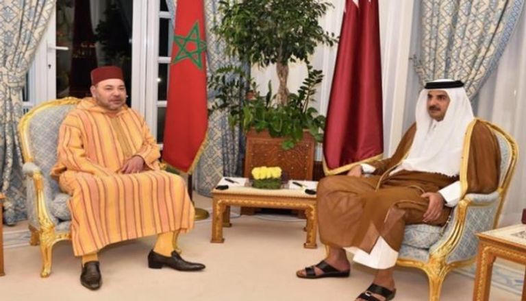 لقاء سابق بين أمير قطر والعاهل المغربي
