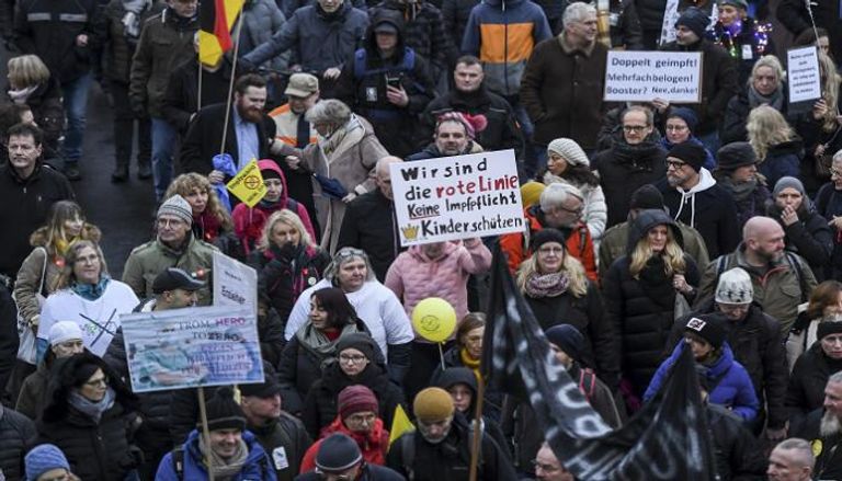 مظاهرات ضد قيود كورونا في ألمانيا