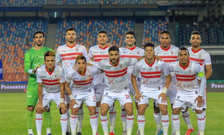 فريق الزمالك حامل لقب الدوري المصري الزمالك في إحدى مباريات الدوري المصري