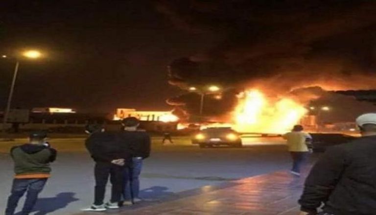 انفجار سابق في إحدى المدن الليبية