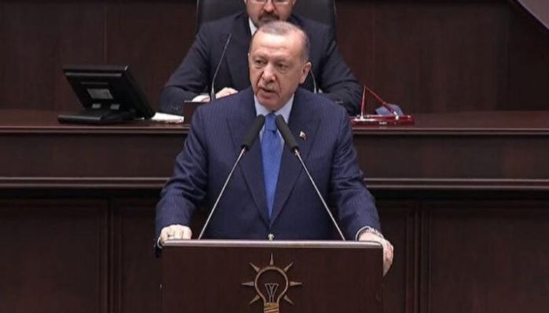 أردوغان أمام الكتلة النيابية لحزبه بالبرلمان
