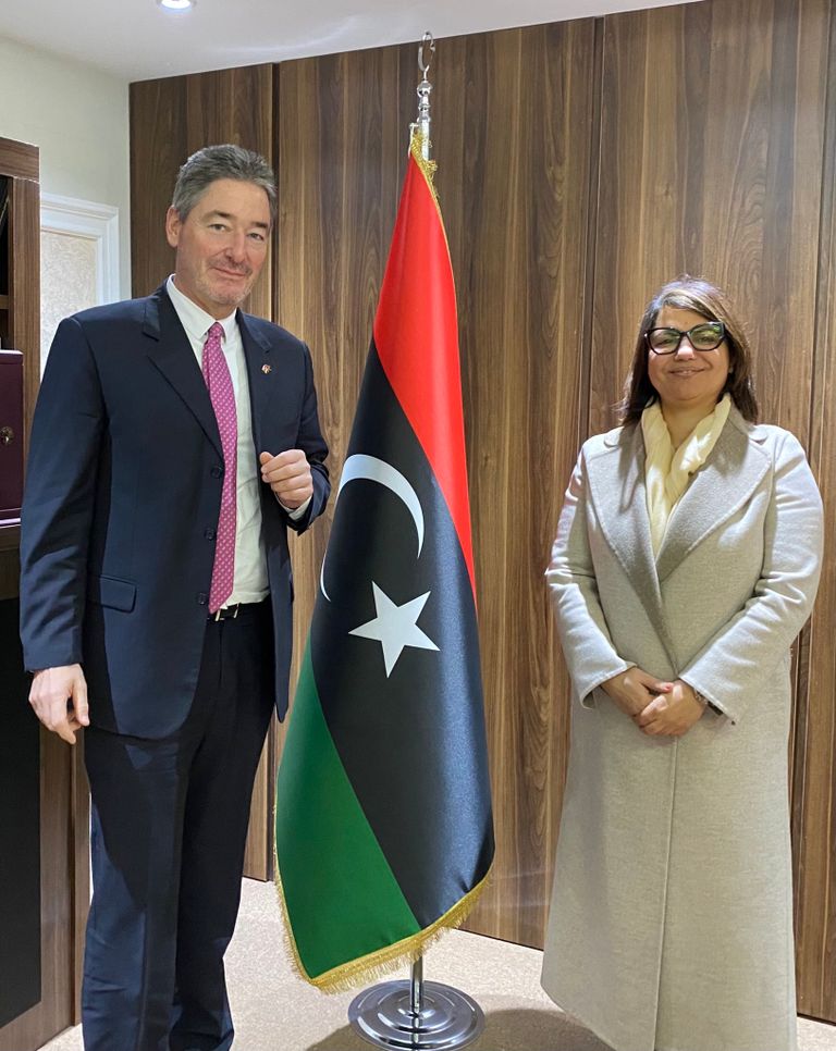 سفير الاتحاد الأوروبي في ليبيا مع رئيس مفوضية الانتخابات
