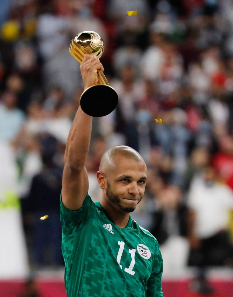 ياسين براهيمي أفضل لاعب في كأس العرب 2021 منتخب الجزائر