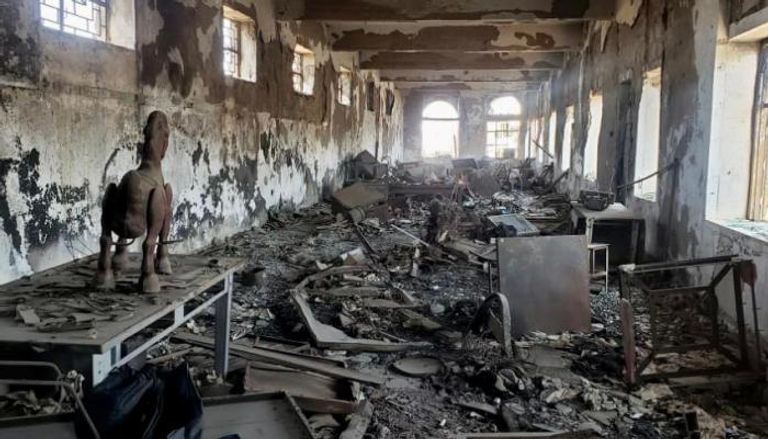 المتحف الوطني في تعز بعد قصفه من قبل الحوثيين