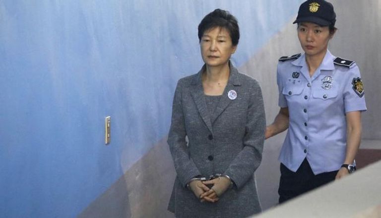 لحظة وصول رئيسة كوريا الجنوبية السابق للمحكمة- ا ف ب