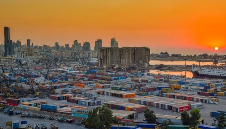 جانب من الدمار الذي لحق بالمرفأ عقب الانفجار - أرشيفية