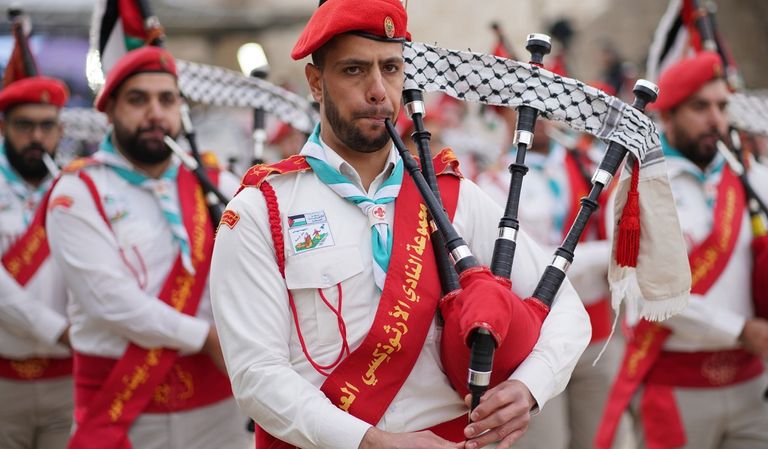 جانب من العروض الكشفية اليوم