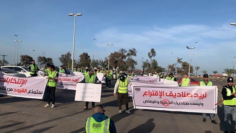 مظاهرات في طرابلس ضد تأجيل الانتخابات