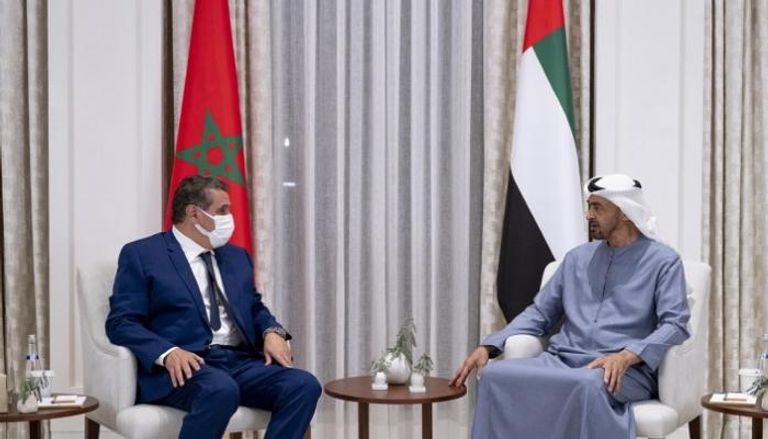 جانب من لقاء الشيخ محمد بن زايد آل نهيان ورئيس الحكومة المغربية