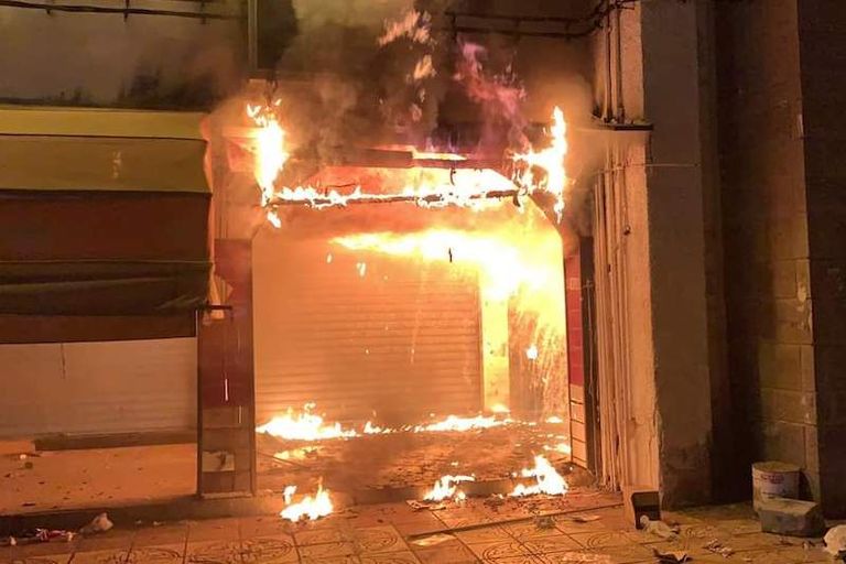 حريق بأكبر سوق بمدينة الناظور المغربية