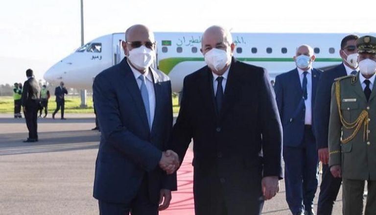 استقبال الرئيس الجزائري لنظيره الموريتاني