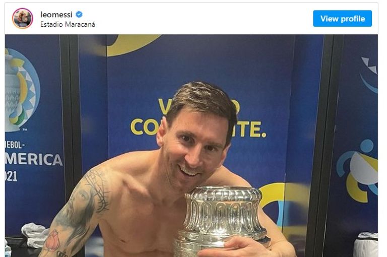 ميسي مع كوبا أمريكا كريستيانو رونالدو وليونيل ميسي