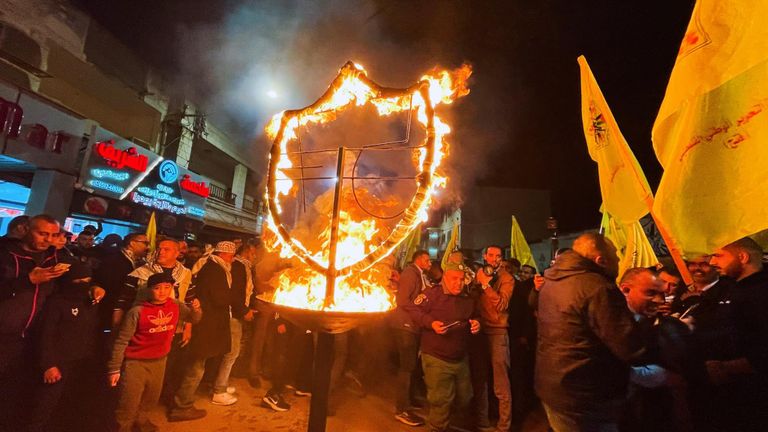 جانب من الاحتفال بالذكرى الـ57 للثورة الفلسطينية