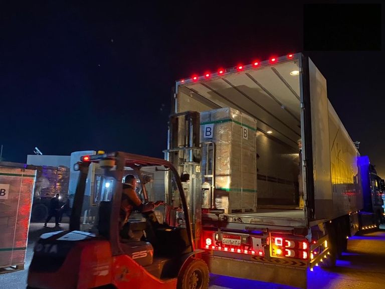 القافلة الطبية الإماراتية الثالثة تصل إلى غزة