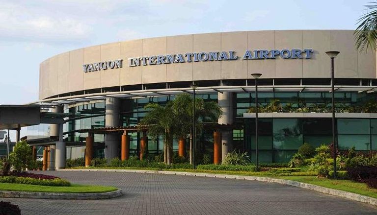 مطار يانجون الدولي خالٍ من حركة الركاب- أرشيفية