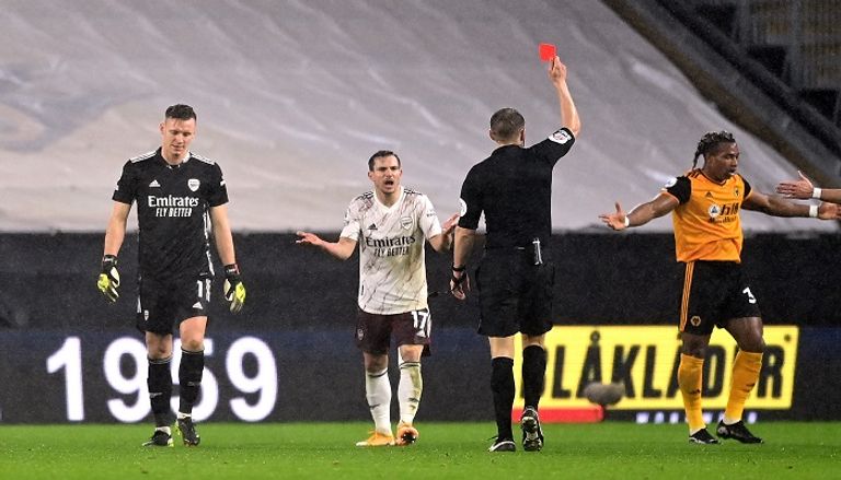 أرسنال تلقى هزيمة جديدة في الدوري الإنجليزي احتفال لاعبي ولفرهامبتون بهدف موتينيو