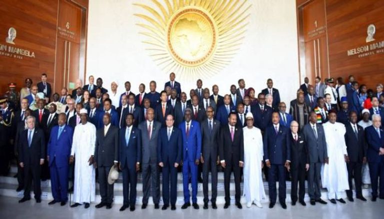 رؤساء أفارقة خلال قمة أفريقية سابقة بأديس أبابا