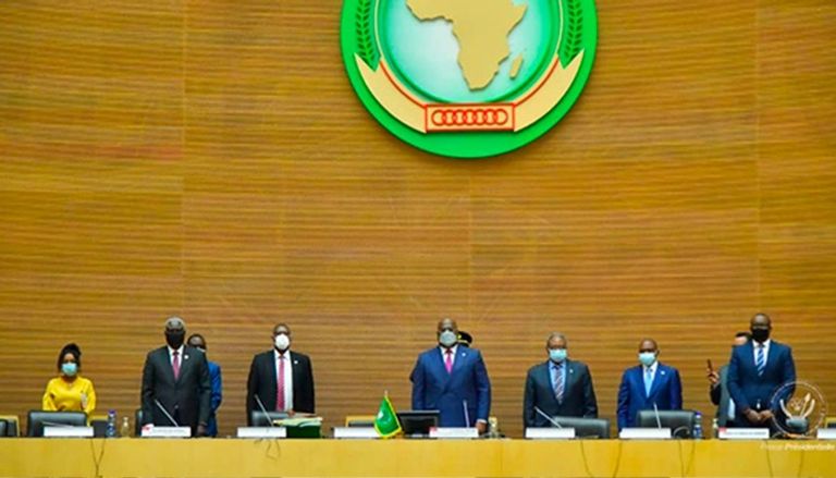 حضور رمزي بالقمة الأفريقية بأديس أبابا التي عقدت افتراضيا بسبب جائحة كورونا فيليكس تشيسكيدي رئيس الاتحاد الأفريقي للدورة الحالية