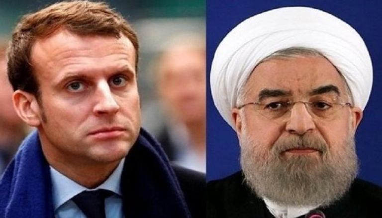الرئيسان الفرنسي ماكرون والإيراني روحاني