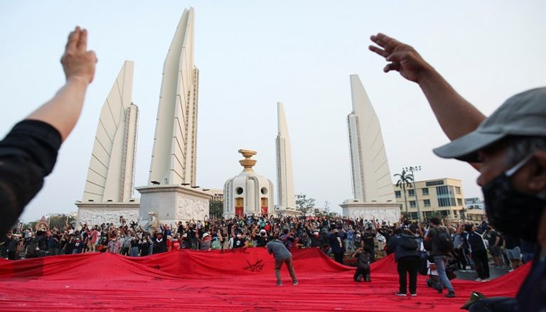 جانب من الاشتباكات في تايلاند -رويترز