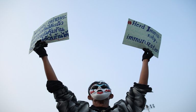 جانب من الاشتباكات في تايلاند -رويترز