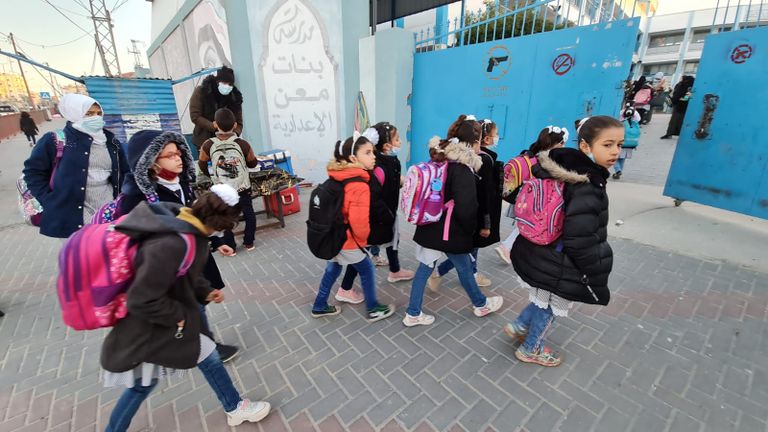 عودة طلبة أونروا لمدارسهم بغزة