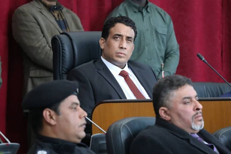 جانب من لقاء المنفي وصالح - المركز الإعلامي لمجلس النواب الليبي