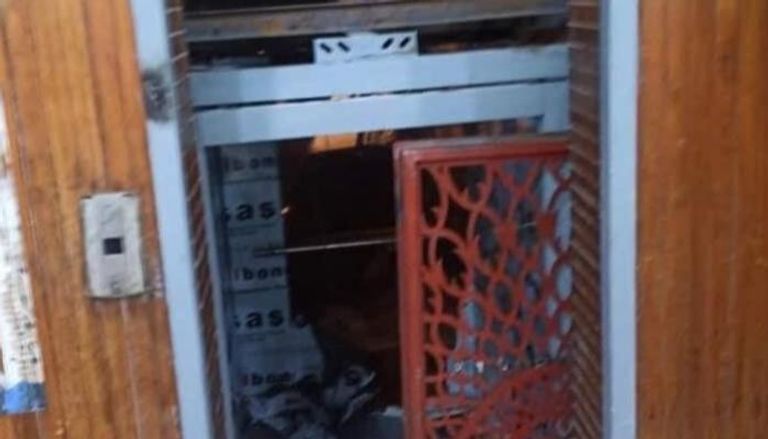 مصعد مستشفى الموصل عقب حادث سقوطه