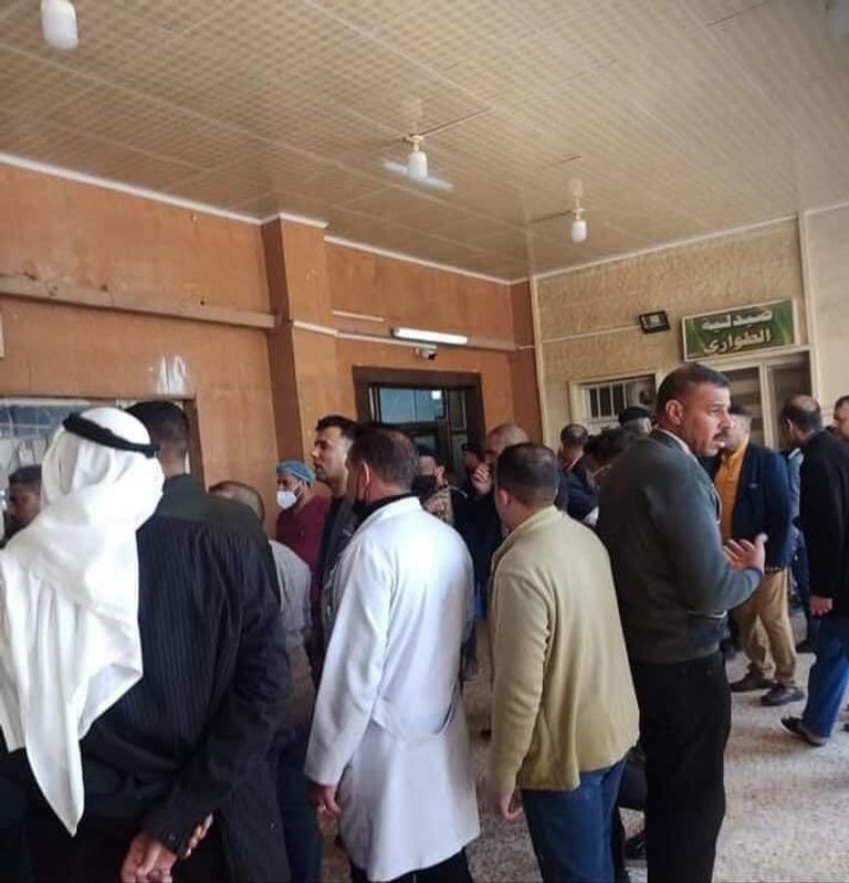 مصعد مستشفى الموصل عقب حادث سقوطه