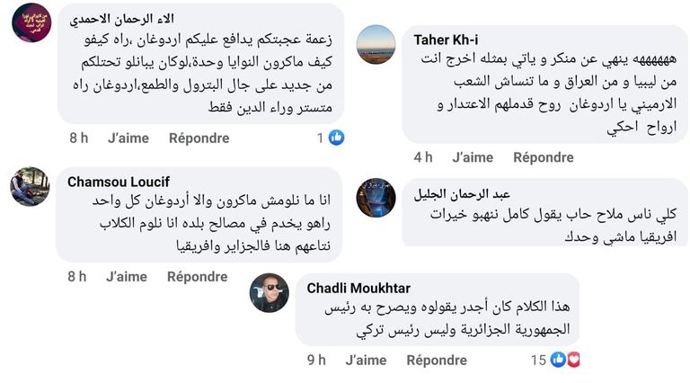 ردود أفعال مغردين جزائريين غاضبة على تصريحات أردوغان