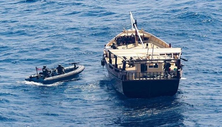 مركب تهريب الأسلحة الإيرانية طبقا لموقع البحرية الأمريكية