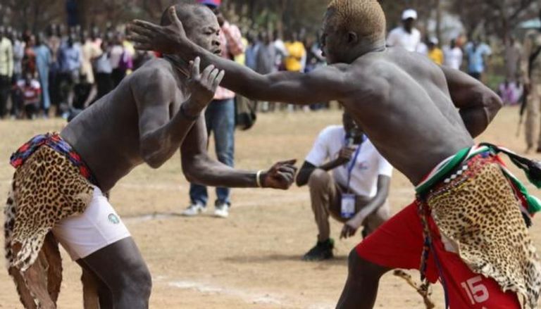 المصارعة التقليدية بجنوب السودان