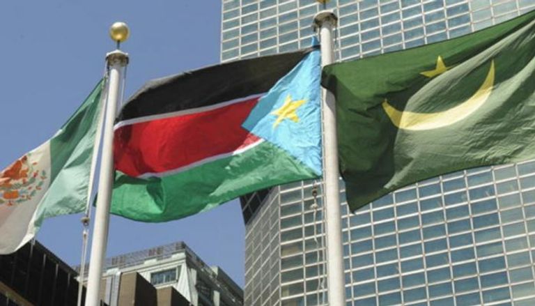 علم دولة جنوب السودان بمبنى الأمم المتحدة- أرشيفية