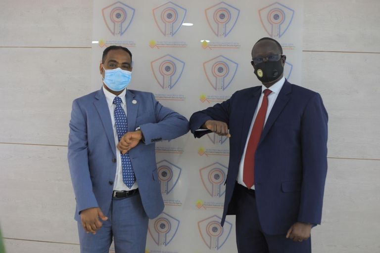 جانب من زيارة وفد جنوب السودان لمعهد أبحاث الفضاء الإثيوبي