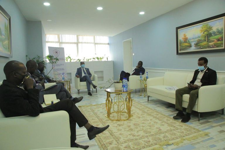 جانب من زيارة وفد جنوب السودان لمعهد أبحاث الفضاء الإثيوبي